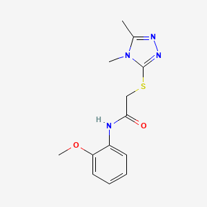 2-[(4,5-dimethyl-4H-1,2,4-triazol-3-yl)thio]-N-(2-methoxyphenyl)acetamide