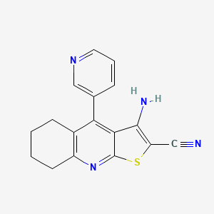 molecular formula C17H14N4S B5802567 3-amino-4-(3-pyridinyl)-5,6,7,8-tetrahydrothieno[2,3-b]quinoline-2-carbonitrile 