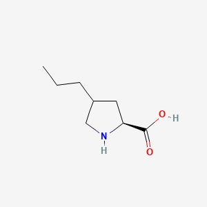 molecular formula C8H15NO2 B580258 4-propyl-L-proline CAS No. 15385-24-7