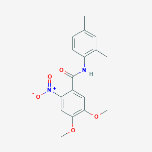 molecular formula C17H18N2O5 B5802580 N-(2,4-dimethylphenyl)-4,5-dimethoxy-2-nitrobenzamide 