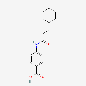 molecular formula C16H21NO3 B5802585 4-[(3-cyclohexylpropanoyl)amino]benzoic acid 