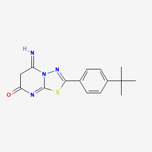 molecular formula C15H16N4OS B5802590 2-(4-tert-butylphenyl)-5-imino-5,6-dihydro-7H-[1,3,4]thiadiazolo[3,2-a]pyrimidin-7-one 