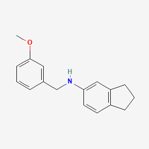 molecular formula C17H19NO B5802591 2,3-dihydro-1H-inden-5-yl(3-methoxybenzyl)amine 