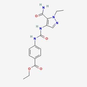 ethyl 4-[({[5-(aminocarbonyl)-1-ethyl-1H-pyrazol-4-yl]amino}carbonyl)amino]benzoate