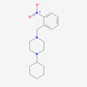 molecular formula C17H25N3O2 B5802616 1-cyclohexyl-4-(2-nitrobenzyl)piperazine 