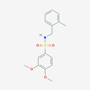 molecular formula C16H19NO4S B5802626 3,4-dimethoxy-N-(2-methylbenzyl)benzenesulfonamide 
