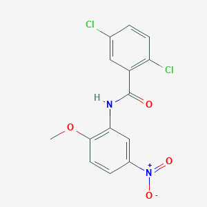molecular formula C14H10Cl2N2O4 B5802630 2,5-dichloro-N-(2-methoxy-5-nitrophenyl)benzamide 