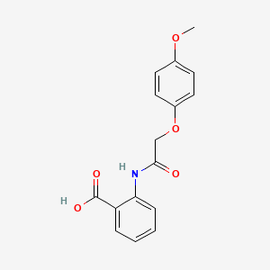 molecular formula C16H15NO5 B5802643 2-{[(4-methoxyphenoxy)acetyl]amino}benzoic acid CAS No. 69764-06-3