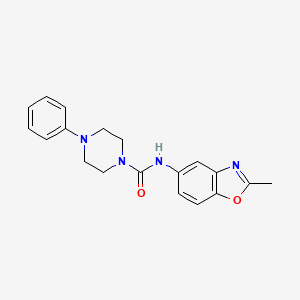 molecular formula C19H20N4O2 B5802682 N-(2-methyl-1,3-benzoxazol-5-yl)-4-phenyl-1-piperazinecarboxamide 