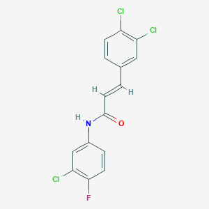 N-(3-chloro-4-fluorophenyl)-3-(3,4-dichlorophenyl)acrylamide