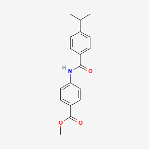 molecular formula C18H19NO3 B5802824 methyl 4-[(4-isopropylbenzoyl)amino]benzoate 