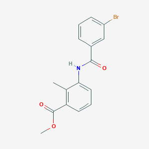 molecular formula C16H14BrNO3 B5802825 methyl 3-[(3-bromobenzoyl)amino]-2-methylbenzoate 