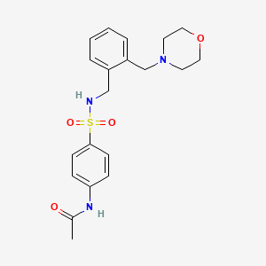 molecular formula C20H25N3O4S B5802829 N-[4-({[2-(4-morpholinylmethyl)benzyl]amino}sulfonyl)phenyl]acetamide 