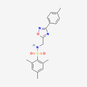 molecular formula C19H21N3O3S B5802859 2,4,6-trimethyl-N-{[3-(4-methylphenyl)-1,2,4-oxadiazol-5-yl]methyl}benzenesulfonamide 