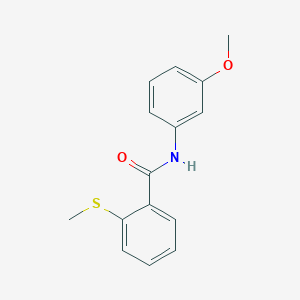 molecular formula C15H15NO2S B5802875 N-(3-methoxyphenyl)-2-(methylthio)benzamide 