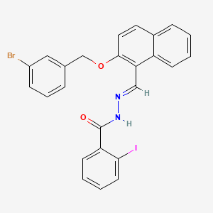 N'-({2-[(3-bromobenzyl)oxy]-1-naphthyl}methylene)-2-iodobenzohydrazide