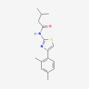 molecular formula C16H20N2OS B5802904 N-[4-(2,4-dimethylphenyl)-1,3-thiazol-2-yl]-3-methylbutanamide 