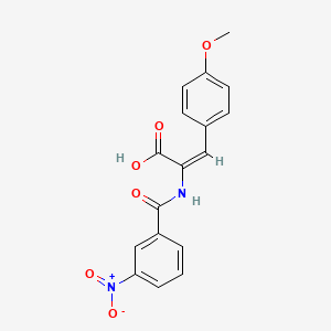 molecular formula C17H14N2O6 B5802913 3-(4-methoxyphenyl)-2-[(3-nitrobenzoyl)amino]acrylic acid 