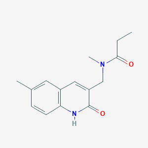 N-[(2-hydroxy-6-methyl-3-quinolinyl)methyl]-N-methylpropanamide