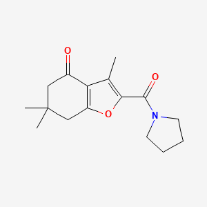 3,6,6-trimethyl-2-(1-pyrrolidinylcarbonyl)-6,7-dihydro-1-benzofuran-4(5H)-one