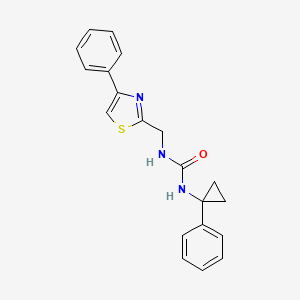 molecular formula C20H19N3OS B5802932 N-(1-phenylcyclopropyl)-N'-[(4-phenyl-1,3-thiazol-2-yl)methyl]urea 