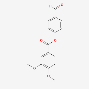 molecular formula C16H14O5 B5802939 4-formylphenyl 3,4-dimethoxybenzoate 
