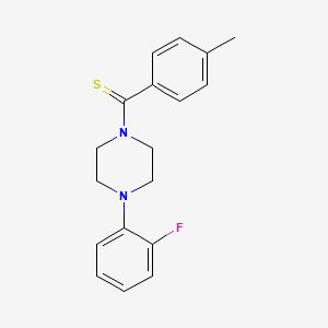 molecular formula C18H19FN2S B5802958 1-(2-fluorophenyl)-4-[(4-methylphenyl)carbonothioyl]piperazine 