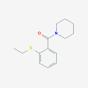 molecular formula C14H19NOS B5802968 1-[2-(ethylthio)benzoyl]piperidine 