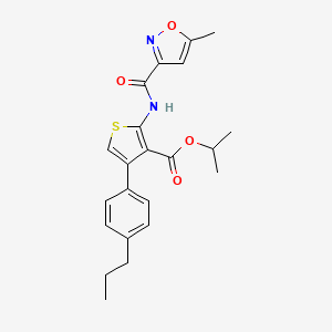 molecular formula C22H24N2O4S B5802992 isopropyl 2-{[(5-methyl-3-isoxazolyl)carbonyl]amino}-4-(4-propylphenyl)-3-thiophenecarboxylate 