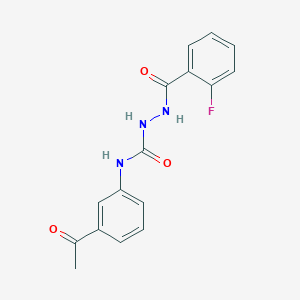 molecular formula C16H14FN3O3 B5803013 N-(3-acetylphenyl)-2-(2-fluorobenzoyl)hydrazinecarboxamide 