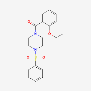 molecular formula C19H22N2O4S B5803015 1-(2-ethoxybenzoyl)-4-(phenylsulfonyl)piperazine 