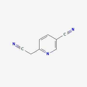 molecular formula C8H5N3 B580303 6-(Cyanomethyl)nicotinonitrile CAS No. 1000516-33-5