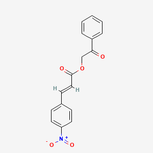 molecular formula C17H13NO5 B5803044 2-oxo-2-phenylethyl 3-(4-nitrophenyl)acrylate 