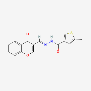 molecular formula C16H12N2O3S B5803061 5-methyl-N'-[(4-oxo-4H-chromen-3-yl)methylene]-3-thiophenecarbohydrazide 