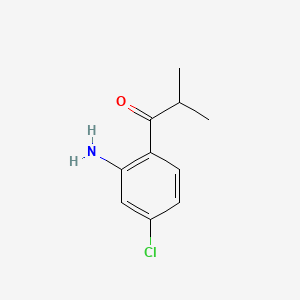 molecular formula C10H12ClNO B580307 1-Propanone, 1-(2-amino-4-chlorophenyl)-2-methyl- CAS No. 151029-79-7