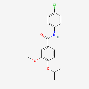 molecular formula C17H18ClNO3 B5803072 N-(4-chlorophenyl)-4-isopropoxy-3-methoxybenzamide 