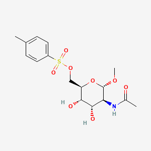 molecular formula C16H23NO8S B580312 Methyl 2-(acetylamino)-2-deoxy-alpha-D-altropyranoside 6-(p-methylbenzenesulfonate) CAS No. 17495-04-4