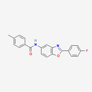 molecular formula C21H15FN2O2 B5803133 N-[2-(4-fluorophenyl)-1,3-benzoxazol-5-yl]-4-methylbenzamide 