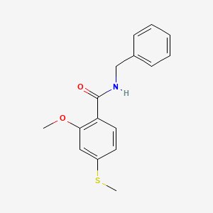 molecular formula C16H17NO2S B5803140 N-benzyl-2-methoxy-4-(methylthio)benzamide 