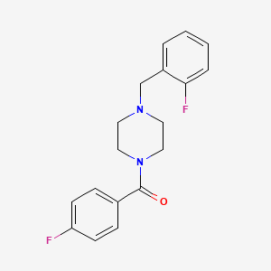 molecular formula C18H18F2N2O B5803152 1-(4-fluorobenzoyl)-4-(2-fluorobenzyl)piperazine 
