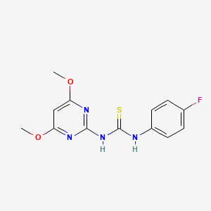 molecular formula C13H13FN4O2S B5803177 N-(4,6-dimethoxy-2-pyrimidinyl)-N'-(4-fluorophenyl)thiourea 