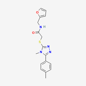 molecular formula C17H18N4O2S B5803179 N-(2-furylmethyl)-2-{[4-methyl-5-(4-methylphenyl)-4H-1,2,4-triazol-3-yl]thio}acetamide 