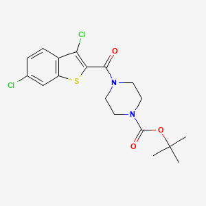 molecular formula C18H20Cl2N2O3S B5803183 tert-butyl 4-[(3,6-dichloro-1-benzothien-2-yl)carbonyl]-1-piperazinecarboxylate 