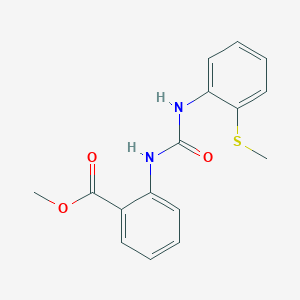 molecular formula C16H16N2O3S B5803198 methyl 2-[({[2-(methylthio)phenyl]amino}carbonyl)amino]benzoate 