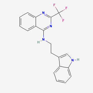 molecular formula C19H15F3N4 B5803218 N-[2-(1H-indol-3-yl)ethyl]-2-(trifluoromethyl)-4-quinazolinamine 