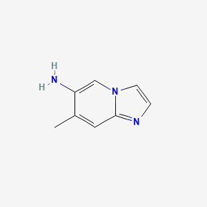 molecular formula C8H9N3 B580322 7-Methylimidazo[1,2-a]pyridin-6-amine CAS No. 1215984-92-1