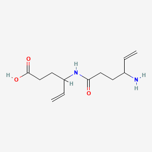 molecular formula C12H20N2O3 B580323 4-((4-Aminohex-5-enoyl)amino)hex-5-enoic acid CAS No. 794466-81-2