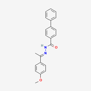molecular formula C22H20N2O2 B5803253 N'-[1-(4-methoxyphenyl)ethylidene]-4-biphenylcarbohydrazide 