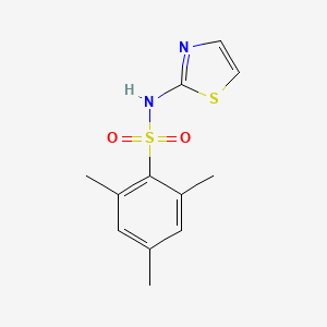 molecular formula C12H14N2O2S2 B5803276 2,4,6-trimethyl-N-1,3-thiazol-2-ylbenzenesulfonamide 
