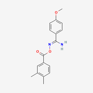 molecular formula C17H18N2O3 B5803299 N'-[(3,4-dimethylbenzoyl)oxy]-4-methoxybenzenecarboximidamide 